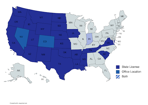 licensed states